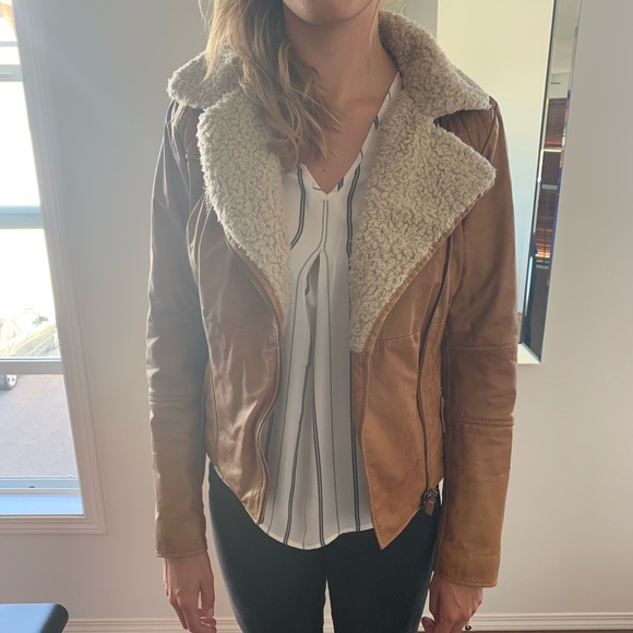 Brown Genuine Leather Danier Jacket - Picture 2 of 5